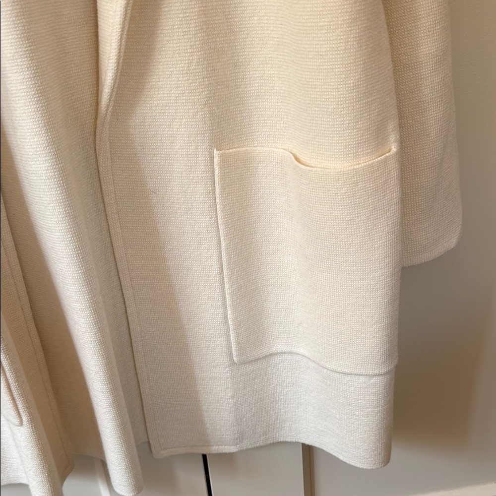 J. Crew New Lightweight Sweater Blazer Cream Open Front Cardigan - Picture 3 of 8